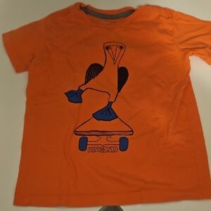 Patagonia Kids' Orange Skateboard Graphic Tee